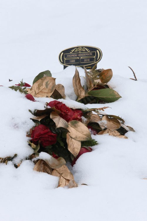 WAYNE GLOWACKI / WINNIPEG FREE PRESS

 Andrew Henderson is buried in the cemetery by the Clandeboye United Church in Clandeboye, Mb. 
 For Melissa Martin story Nov. 23 2016