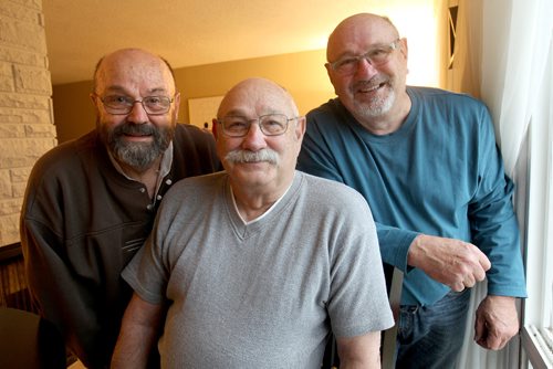 JOE BRYKSA / WINNIPEG FREE PRESS Brothers Rob Steiner, 72, Ron,74, and Roy, 75 in Winnipeg The trio were big entertainers across North America for several years rubbing shoulders with the worlds best talent .Nov 24, 2016 -(  See 49.8 story)