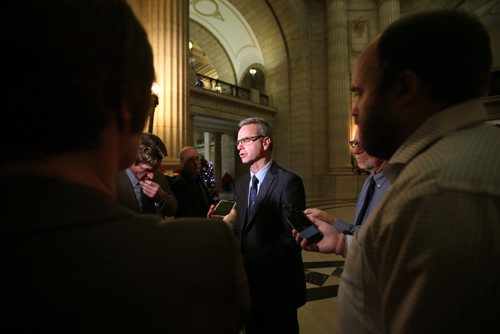 RUTH BONNEVILLE / WINNIPEG FREE PRESS


James Allum MLA is interviewed by reporters at the Legislative Building Tuesday afternoon. 
 
Nov 29, 2016
