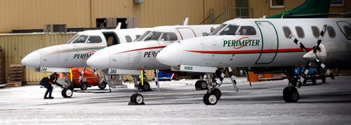 WAYNE GLOWACKI / WINNIPEG FREE PRESS
Planes at Perimeter Aviation on Ferry Rd. Kevin Rollason story November 30 2016