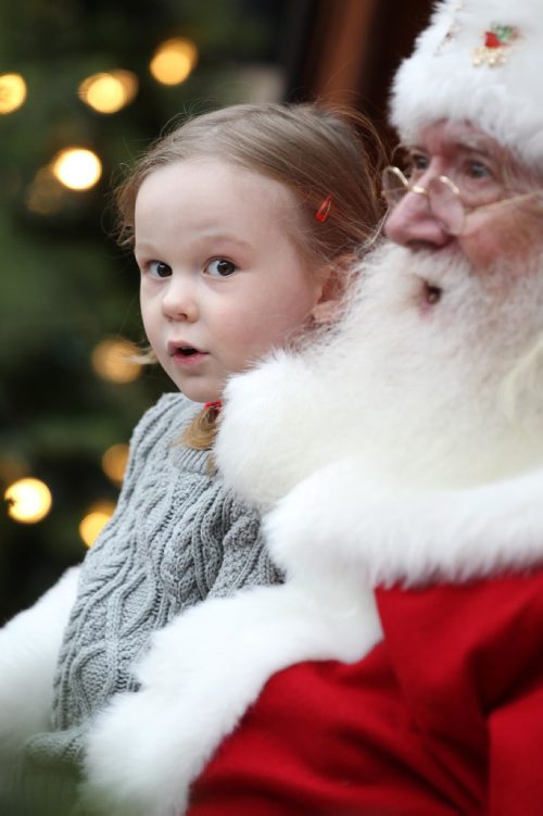 RUTH BONNEVILLE / WINNIPEG FREE PRESS


Four-year-old Aleksa Strzelczyk chats with Santa while having her picture taken with her younger brother Maksym (2yrs)  at Polo Park's Santa display Wednesday.
Standup  
Nov 30, 2016
