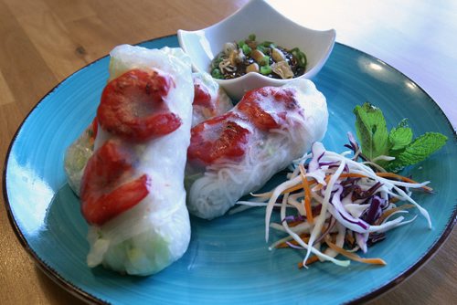 JOE BRYKSA / WINNIPEG FREE PRESS Banh Mi King- 510 Portage- Vietnamese Eatery  Shrimp Salad Roll-  Dec 02, 2016 -( see Gilmore restaurant review )