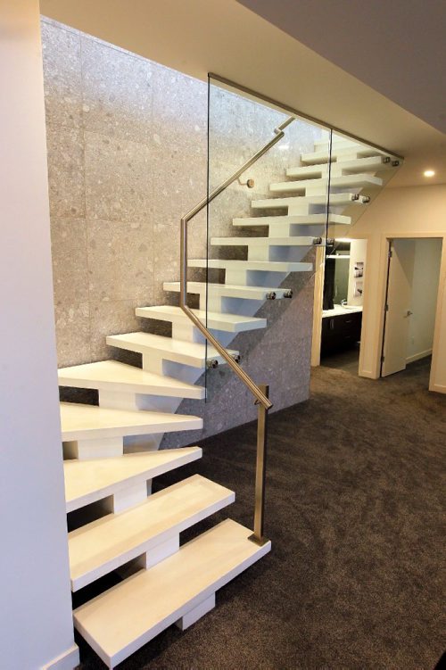 BORIS MINKEVICH / WINNIPEG FREE PRESS
HOMES - 101 Rose Lake Court in Bridgwater Trails. KDR Homes. Unique designer stairs linking the lower level to the main floor. Dec. 5, 2016