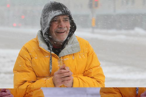 RUTH BONNEVILLE / WINNIPEG FREE PRESS

Rene Delorme still manages to smile as he makes his way across Colony Street at Portage Ave. dung blowing snow and pure visibility Tuesday.  
Weather Standup
Dec 6, 2016
