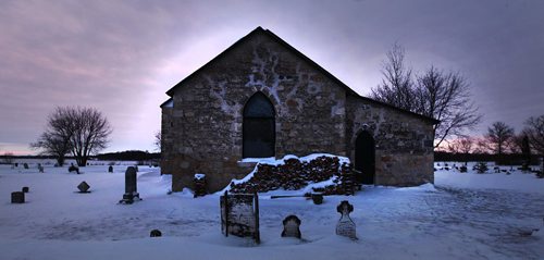 PHIL HOSSACK / WINNIPEG FREE PRESS - St Peters (Old Stone Church) where remains found along the bank of the Red River were "re-buried". See Alex Paul story. December 1, 2016