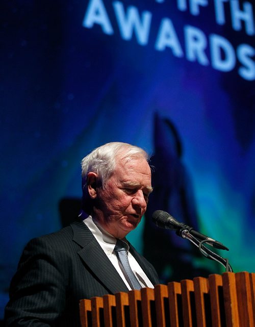PHIL HOSSACK / WINNIPEG FREE PRESS - His Excellency the Right Honourable David Johnston, Governor General of Canada opens the evening's performances at the Arctic Inspiration Prize Gala Thursday evening at the Centennial Concert Hall. See story. December 8,, 2016