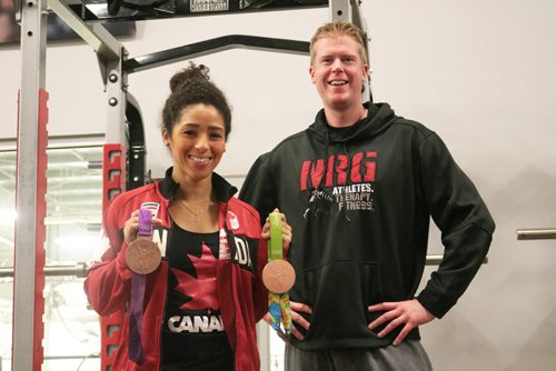 Canstar Community News Desiree Scott and NRG Athletes Therapy Fitness president Scott Miller on Dec. 8, 2016.