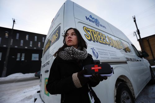 RUTH BONNEVILLE / WINNIPEG FREE PRESS


Subject: Shelley Marshall is a clinical nurse specialist at Street Connections, the mobile public health service, which has been working on the frontlines of the current opioid crisis. But opioids aren't the only concern she has for the people they serve. Serious portrait of her in office and in mobile van with Naloxone kit.  



 Dec 13, 2016