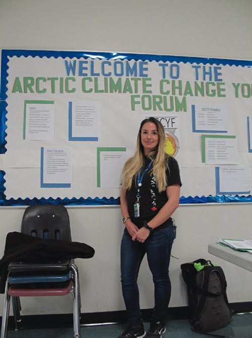 Canstar Community News Dec. 5, 2016 - Jenna Forslund, a teacher at Elmwood High School, helped students organize the Arctic Climate Change Youth Forum. (SHELDON BIRNIE/CANSTAR/THE HERALD)