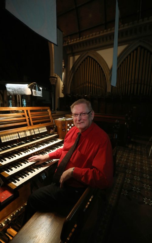 RUTH BONNEVILLE / WINNIPEG FREE PRESS

49.8 Feature: Holy Trinity Church downtown, on Graham and Smith and its century old pipe organ.  
Dec. 24 issue. For Melissa Martin's feature on the Christmas spirit through the eyes of the historic Holy Trinity church, and its prized 100-year-old pipe organ.
 Church organist Richard Greig is delivering his signature Pipes Alive lunchtime recitals.  

 Dec 13, 2016