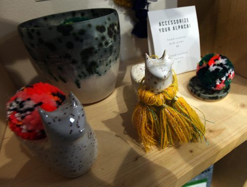 PHIL HOSSACK / WINNIPEG FREE PRESS -  Locally Produced ceramic Alpacas and accessories by Meghan Kinita at the fashion and accesory store Margot + Maude. See Erin Lebar story.    - December 14, 2016