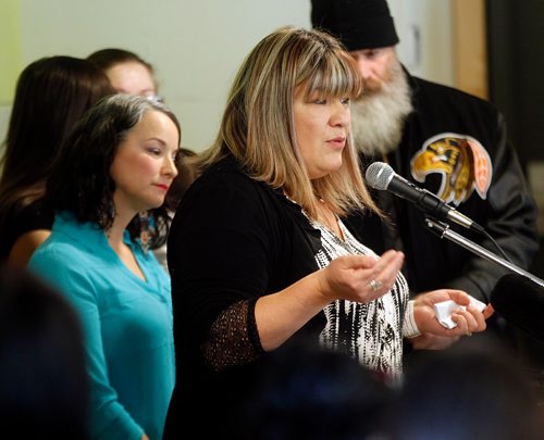 PHIL HOSSACK / WINNIPEG FREE PRESS -  Bernadette Smith announced her intention to seek the NDP seat vacated by Kevin Chief at Neechi Commons Friday morning.   - December 16, 2016