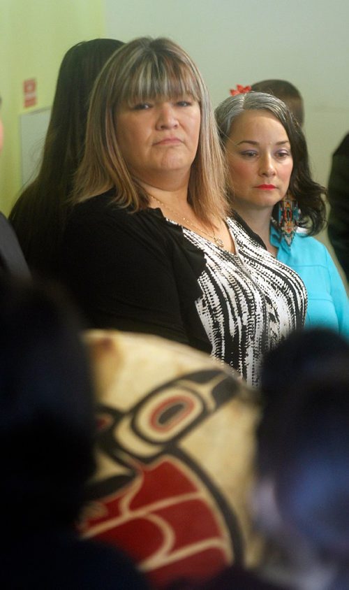 PHIL HOSSACK / WINNIPEG FREE PRESS - Bernadette Smith announced her intention to seek the NDP seat vacated by Kevin Chief at Neechi Commons Friday morning. - December 16, 2016