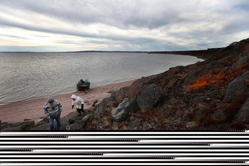 JOHN WOODS / WINNIPEG FREE PRESS
David Ford of the Jessie Oanark Centre heads out to look for carving stone on the tundra just outside Baker Lake September 24, 2016
