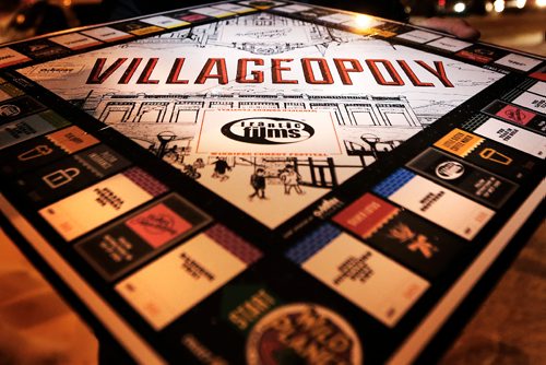 JOHN WOODS / WINNIPEG FREE PRESS
Nick Kowalchuk, Executive Director of the Gas Station Theatre, shows off their Villageopoly board game which is being used as a fundraiser for the theatre Monday, December 19, 2016.
