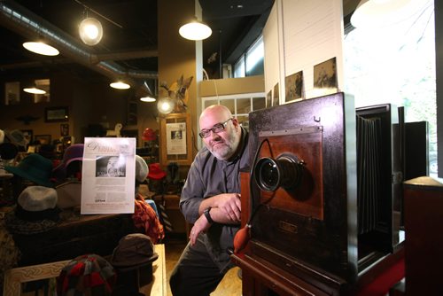 RUTH BONNEVILLE / WINNIPEG FREE PRESS

Portrait of photographer Jon Adaskin with his large format camera he used to create photographs of indigenous women on Wet plates for a project called "Dignity,The Strength of Indigenous Women" which is on display at Haberdashery hat shop in the Exchange District. He chose this unique local to display his work because it's a analogy of the many hats indigenous women have worn to survive the many tragedies they have had to overcome. 



October 06, 2016

