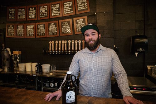 MIKE DEAL / WINNIPEG FREE PRESS
Tyler Birch, owner of Barn Hammer Brewing Co. on Wall Street says that his company will survive without the fund to support the local craft beer business that the Manitoba Liqour and Lotteries corp canceled today.
161221 - Wednesday, December 21, 2016.