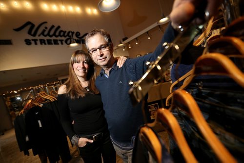 TREVOR HAGAN / WINNIPEG FREE PRESS
Marla and Avie Kaplan, owners of Village Streetwear, are retiring after more than 30 years in business, Wednesday, December 28, 2016.