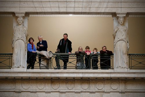 JOHN WOODS / WINNIPEG FREE PRESS
People watch the ceremonies at the annual New Year Levee at the Manitoba Legislature Sunday, January 1, 2017. Janice Filmon, Lieutenant Governor of Manitoba, also greeted members of the public.