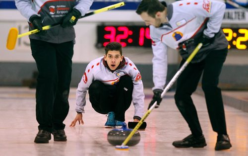 PHIL HOSSACK / WINNIPEG FREE PRESS -  Hayden Forrester and his rink are 5-0 going into the provincial Jr playoff's wednesday....See Jay Bell's story. January 4, 2017