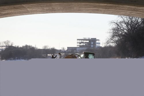 RUTH BONNEVILLE / WINNIPEG FREE PRESS

Forks site staff prep the River Trail by flooding it Saturday afternoon.  Staff plan to have it opened this week.  
Standup photo 
 Jan 07, 2017