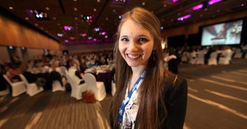 PHIL HOSSACK / WINNIPEG FREE PRESS -  Jenna Schmidt, an Engineering Graduate training with Manitoba Hydro is excited to be at "She Day" Friday. See Alex Paul's story. ....January 13, 2017