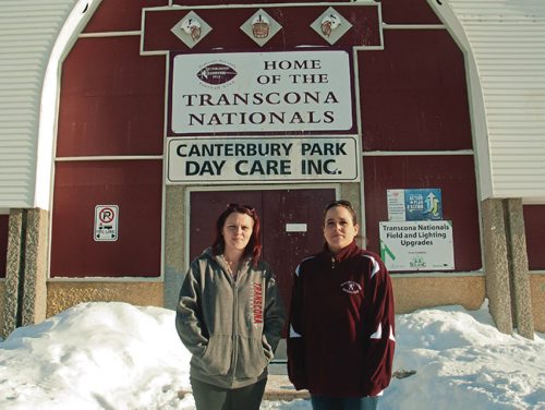 Canstar Community News Jan. 11, 2017 - (From left) Krista Ducharme, president of the Transcona Nationals Football Club, with club VP Liz Hurd. Ducharme says the Nationals are approximately $40,000 in debt, and in need of community support to keep the club operating into 2017. (SHELDON BIRNIE/CANSTAR/THE HERALD)