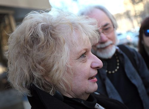 PHIL HOSSACK / WINNIPEG FREE PRESS -  Wilma and Cliff Derksen outside the courthouse Monday afternoon, day one of the re-trial. See Melissa Martin's and Katie May's stories...January 16, 2017