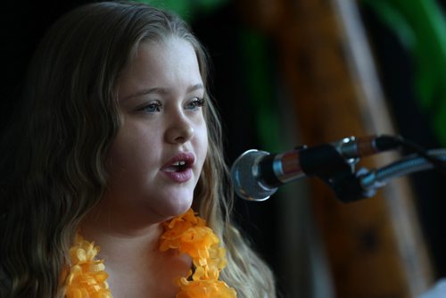 RUTH BONNEVILLE / WINNIPEG FREE PRESS

Ashlee Podolsky  shares her excitement about going to Hawaii with her family in February at press conference Thursday as the Dream Factory's 653rd dream full-filled recipient, the Manitoba Charity that makes dreams come true to children battling life-threatening diseases.
Standup photo 

I
 Jan 19, 2017