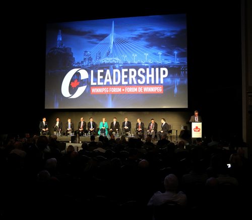 JASON HALSTEAD / WINNIPEG FREE PRESS

Leadership hopefuls for the Conservative Party of Canada took part in a forum event on Jan. 19, 2017, at the Metropolitan Entertainment Centre. The Tories will hold their leadership election on May 27.