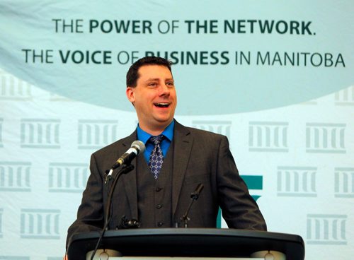 BORIS MINKEVICH / WINNIPEG FREE PRESS
Counul and Principal officer with the U.S. Consulate in Winnipeg Christopher Gunning spoke at a Manitoba Chamber of Commerce breakfast this morning. Photo taken at the Winnipeg Delta Hotel. JAN. 20, 2017