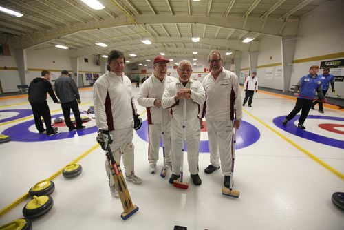 RUTH BONNEVILLE / WINNIPEG FREE PRESS


Longtime friends and curlers done cricket gear while curling at West Kildonan Curling Club. 
Cricket Curling team, names - left to right, Sid Roberts, Keith James, Jon Page and Philip Munro - Smith.
See Jay Bell story.  


 Jan 20, 2017