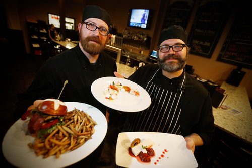 JOHN WOODS / WINNIPEG FREE PRESS
Sous chef Brodie Bonnefoy and chef Mike Ozero at Rae's Bistro Monday, January 23, 2017.