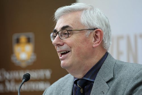 
RUTH BONNEVILLE / WINNIPEG FREE PRESS

Biz: Dr. David Barnard, president and vice-chancellor, University of Manitoba at podium during press conference for Infrastructure announcement for Smartpark Innovation Hub and the Stanley Pauley Engineering Building Tuesday .

See Martin Cash story. 

 Jan 24, 2017