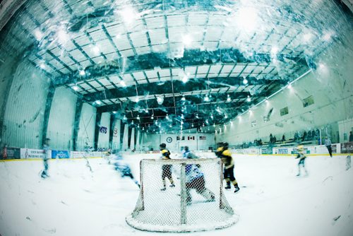 JOHN WOODS / WINNIPEG FREE PRESS
Oak Park Raiders against the Dakota Lancers at MTS Iceplex Tuesday, January 24, 2017.