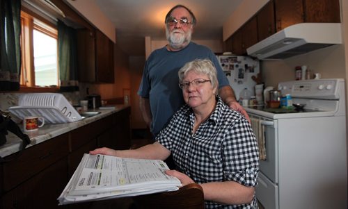PHIL HOSSACK / WINNIPEG FREE PRESS -  Verna Kittleson and her husband Harold pose in their Kitchen near Sprague Tuesday. See Randy Turner's story. .  ....January 24, 2017