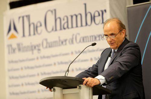 TREVOR HAGAN / WINNIPEG FREE PRESS
Calin Rovinescu, President & CEO, Air Canada is speaking at a Winnipeg Chamber of Commerce event, Thursday, January 26, 2017