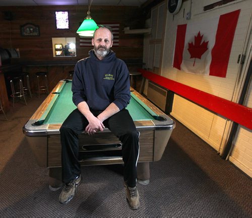 PHIL HOSSACK / WINNIPEG FREE PRESS  - Emerson bartender and hotel manager Wayne Phiel says some refugees follow the river, walk across fields and some even cross the border at the old port now closed on the SE corner of the village. He's had them arrive at the hotel claiming refugee status. See Randy Turner story. ....January 30, 2017