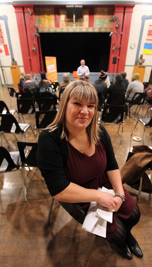 PHIL HOSSACK / WINNIPEG FREE PRESS  - Activist Bernadette Smith, sole candidate and likely future MLA poses after her accaimation at the AGM and nomination meeting for the NDP in Point Douglas.  Theres been some controversy here that the NDP failed to provide proper notice when nominations were closing. See story. ....January 31, 2017