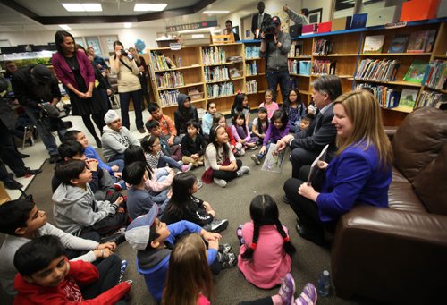 RUTH BONNEVILLE / WINNIPEG FREE PRESS

I Love to Read month kickoff - Standup

Education and Training Minister Ian Wishart and Fort Richmond MLA Sarah Guillemard read to students at École James Nisbet School to kick-off I Love to Read month Wednesday.  

Feb 01, 2017
