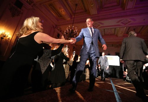 JASON HALSTEAD / WINNIPEG FREE PRESS

Main Street Project Mainstay client Arthur Szymko models EPH Apparel clothing at the Runway to Change fashion show fundraiser presented by Qualico in support of Main Street Project on Feb. 2, 2017, at the Fort Garry Hotel.