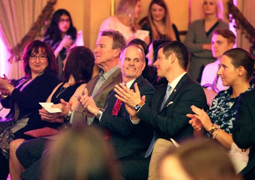 JASON HALSTEAD / WINNIPEG FREE PRESS

JASON HALSTEAD / WINNIPEG FREE PRESS

From left, Cam Baldwin, chair of the board of directors for Main Street Project, Rick Lees, director of development for Main Street Project, and Mayor Brian Bowman take in the Runway to Change fashion show fundraiser presented by Qualico in support of Main Street Project on Feb. 2, 2017, at the Fort Garry Hotel.(for 49.8 fashion page, Feb. 11, 2017)