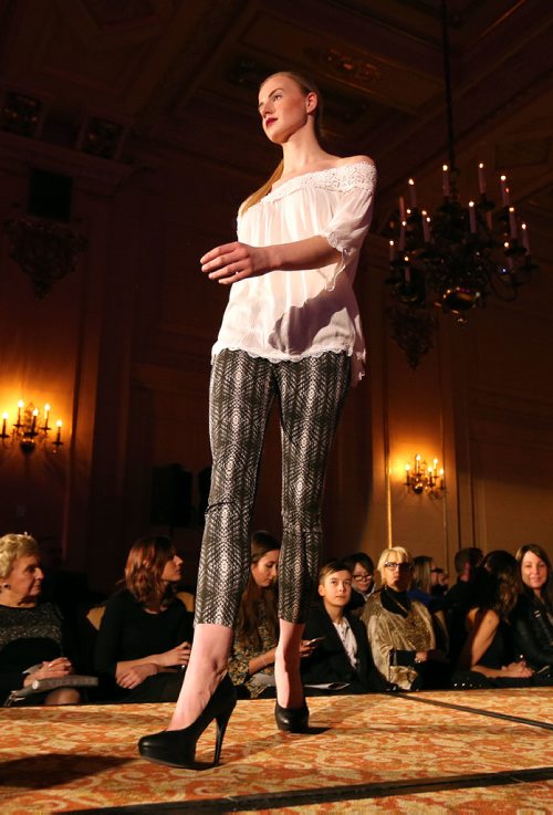 JASON HALSTEAD / WINNIPEG FREE PRESS

Models show off Style Bar clothing at the Runway to Change fashion show fundraiser presented by Qualico in support of Main Street Project on Feb. 2, 2017, at the Fort Garry Hotel. (for 49.8 fashion page, Feb. 11, 2017)