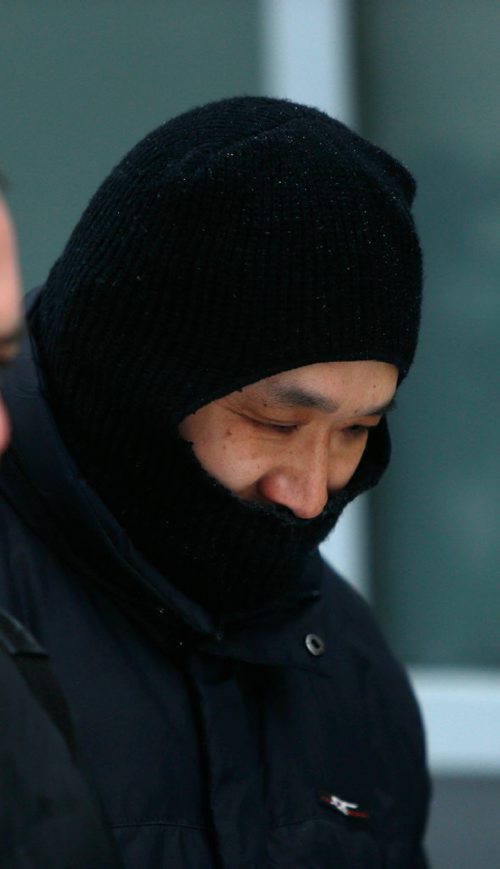 WAYNE GLOWACKI / WINNIPEG FREE PRESS 

Will Baker, formerly known as Vince Li leaves wearing a  balaclava after his meeting at the Criminal Code Review Board hearing Monday. He was diagnosed with schizophrenia and found not criminally responsible for the killing of Tim McLean, 22, in 2008. Mike McIntyre story.  Feb. 3  2017
