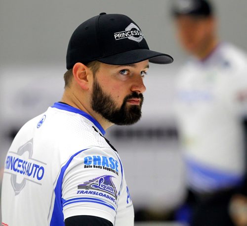 BORIS MINKEVICH / WINNIPEG FREE PRESS
Reid Carruthers - West St. Paul - in practice today. CurlManitoba is hosting the 2017 Viterra Championship February 8-12 at Stride Place in Portage la Prairie, MB. The top 32 Mens teams in Manitoba will compete for an opportunity to represent Manitoba at the 2017 Tim Hortons Brier in St. Johns, NL March 4-12, 2017. JASON BELL STORY. Feb. 7, 2017