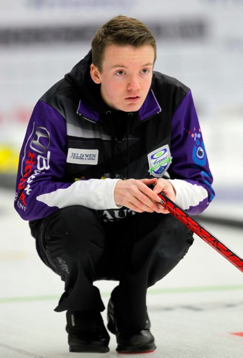 BORIS MINKEVICH / WINNIPEG FREE PRESS
J.T. Ryan - Assiniboine - in practice today. CurlManitoba is hosting the 2017 Viterra Championship February 8-12 at Stride Place in Portage la Prairie, MB. The top 32 Mens teams in Manitoba will compete for an opportunity to represent Manitoba at the 2017 Tim Hortons Brier in St. Johns, NL March 4-12, 2017. JASON BELL STORY. Feb. 7, 2017