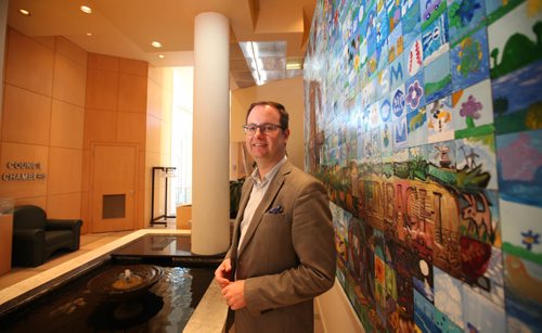 RUTH BONNEVILLE / WINNIPEG FREE PRESS

SATURDAY SPEICAL: STEINBACH GROWTH
Steinbach's mayor - Chris Goertzen in the foyer of Steinbach's City Council building.  Goertzen's in interviewed on how council is handling the ongoing  growth of city.  

  Feb 07,, 2017
