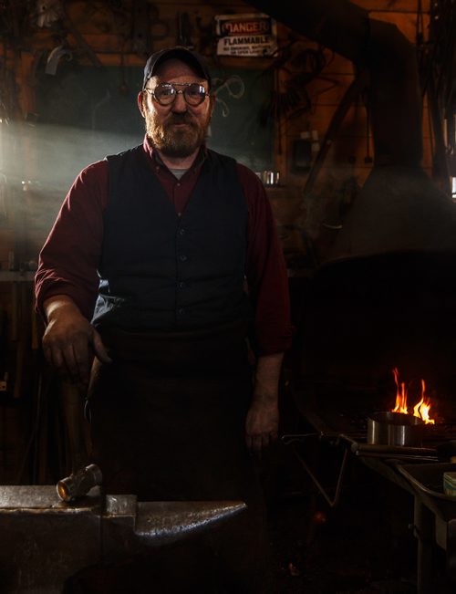 MIKE DEAL / WINNIPEG FREE PRESS
Blacksmith Matt Jenkins owner of Cloverdale Forge.
170131 - Tuesday, January 31, 2017.