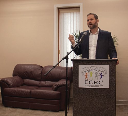 Canstar Community News Feb. 7, 2017 - MLA Matt Wiebe at spoke at the Elmwood Community Resource Centre's open house for their new 545 Watt St. location, praising the ECRC's positive effect on the community. (SHELDON BIRNIE/CANSTAR/THE HERALD)