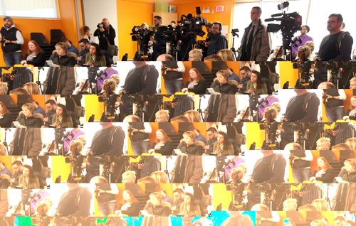 PHIL HOSSACK / WINNIPEG FREE PRESS  -   A room packed with media and observers at Welcome Place press conference Monday afternoon. See story.  - February 13, 2017